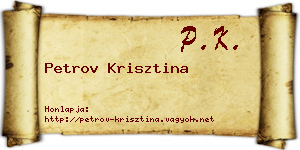 Petrov Krisztina névjegykártya